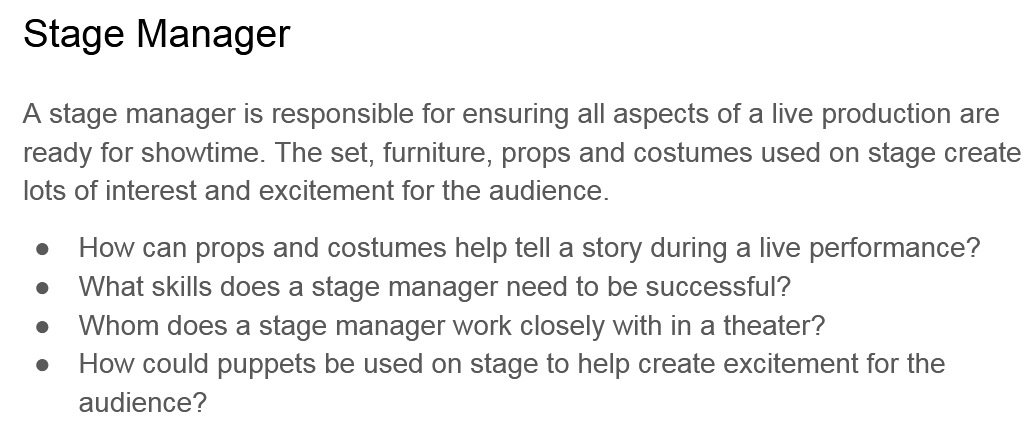 stage manager